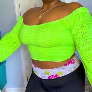 Neon Green Crop Top